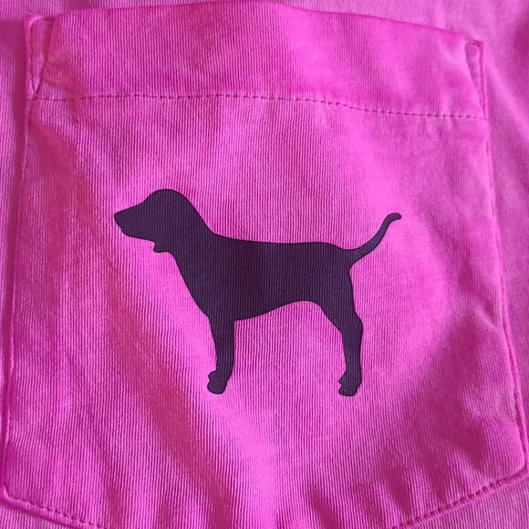 VS PINK Vintage 2017 HTF Bright Pink Campus T-Shirt - Size Large NWOT - Picture 5 of 8